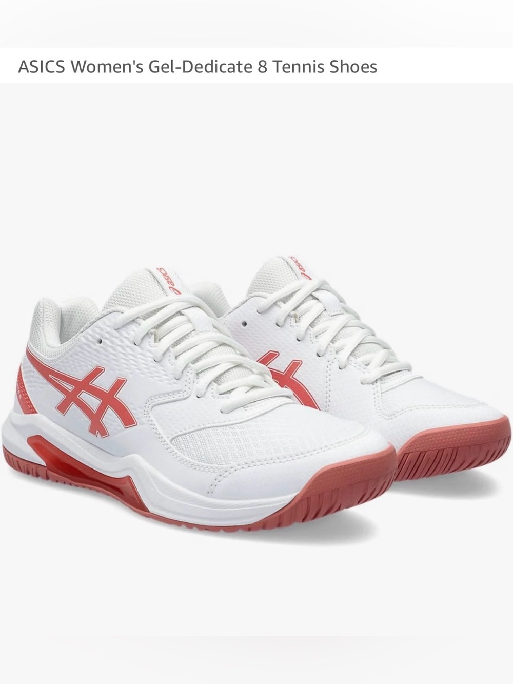 NWT ASICS Women’s White and Pink Low-Top Sneakers